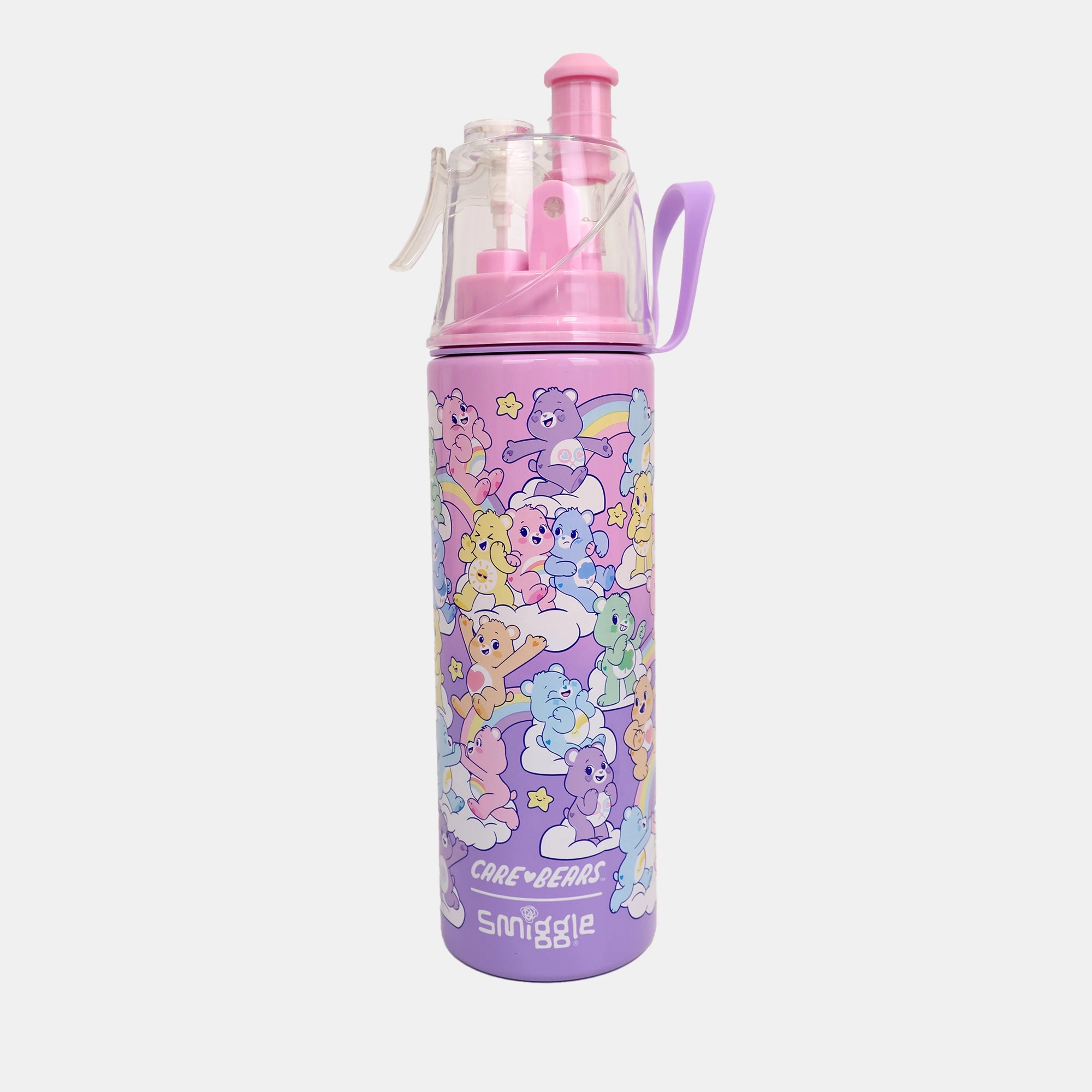 Smiggle Care Bears Insulated Bottle Misting Function Tritan 500 ml