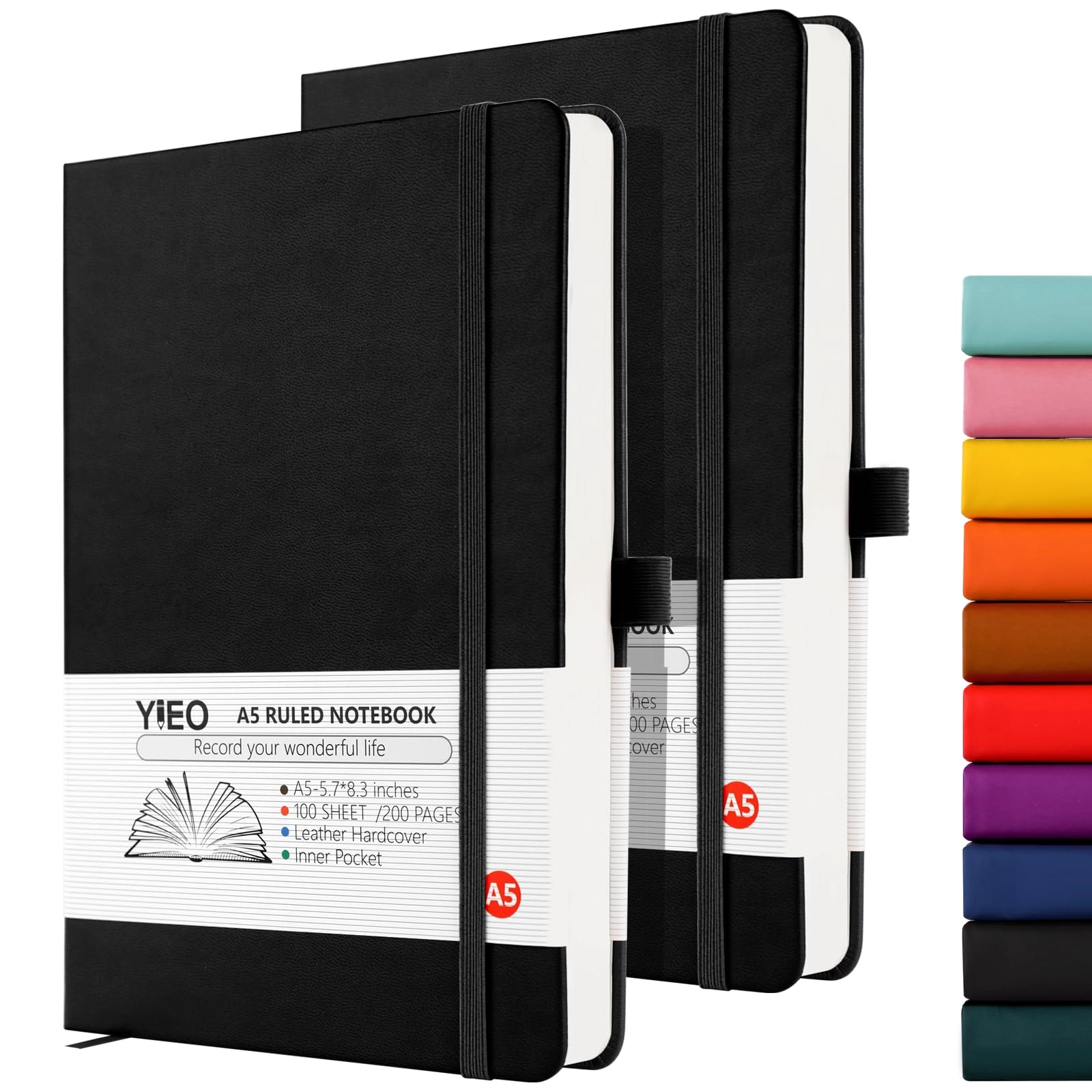 Notebook A5 Hardcover - Lined 198 Pages