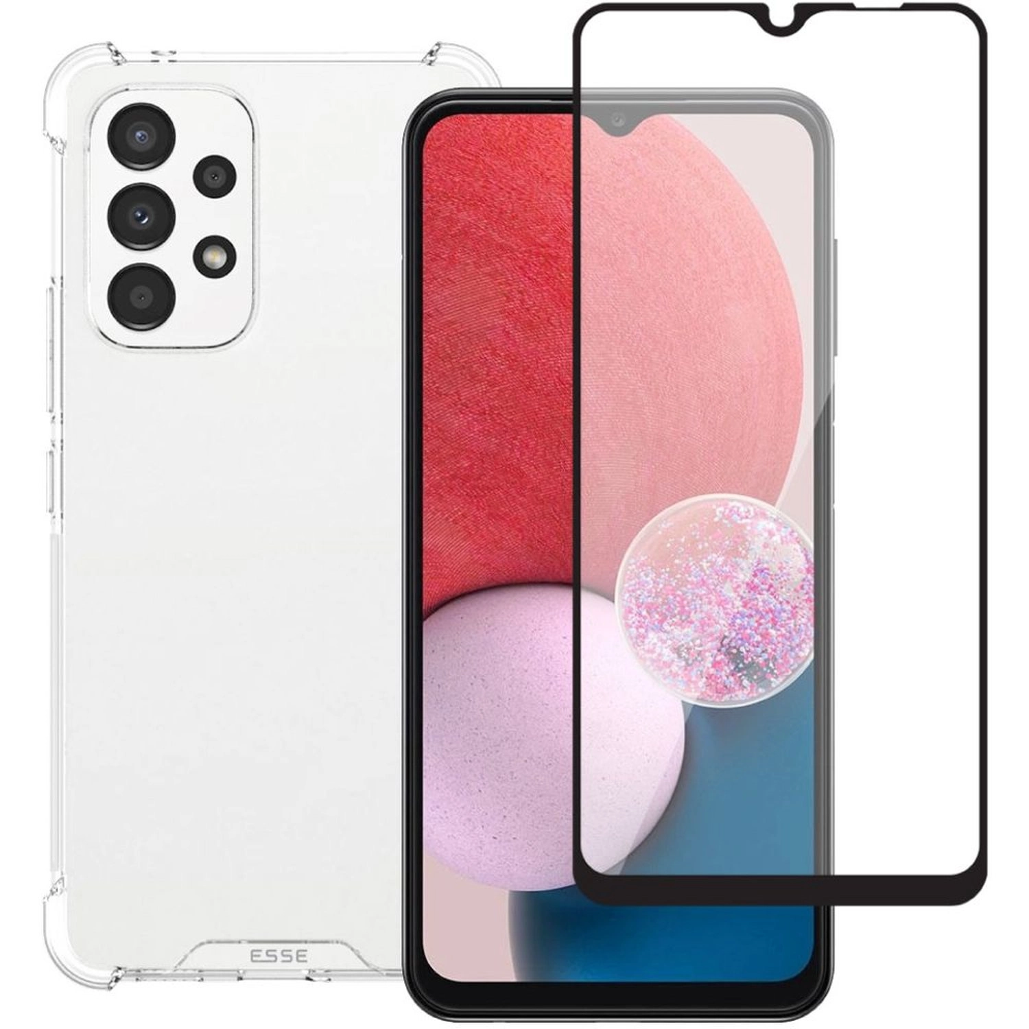 Hyphen Esse Case - Tempered Glass Case Screen Protector for Samsung Galaxy A13