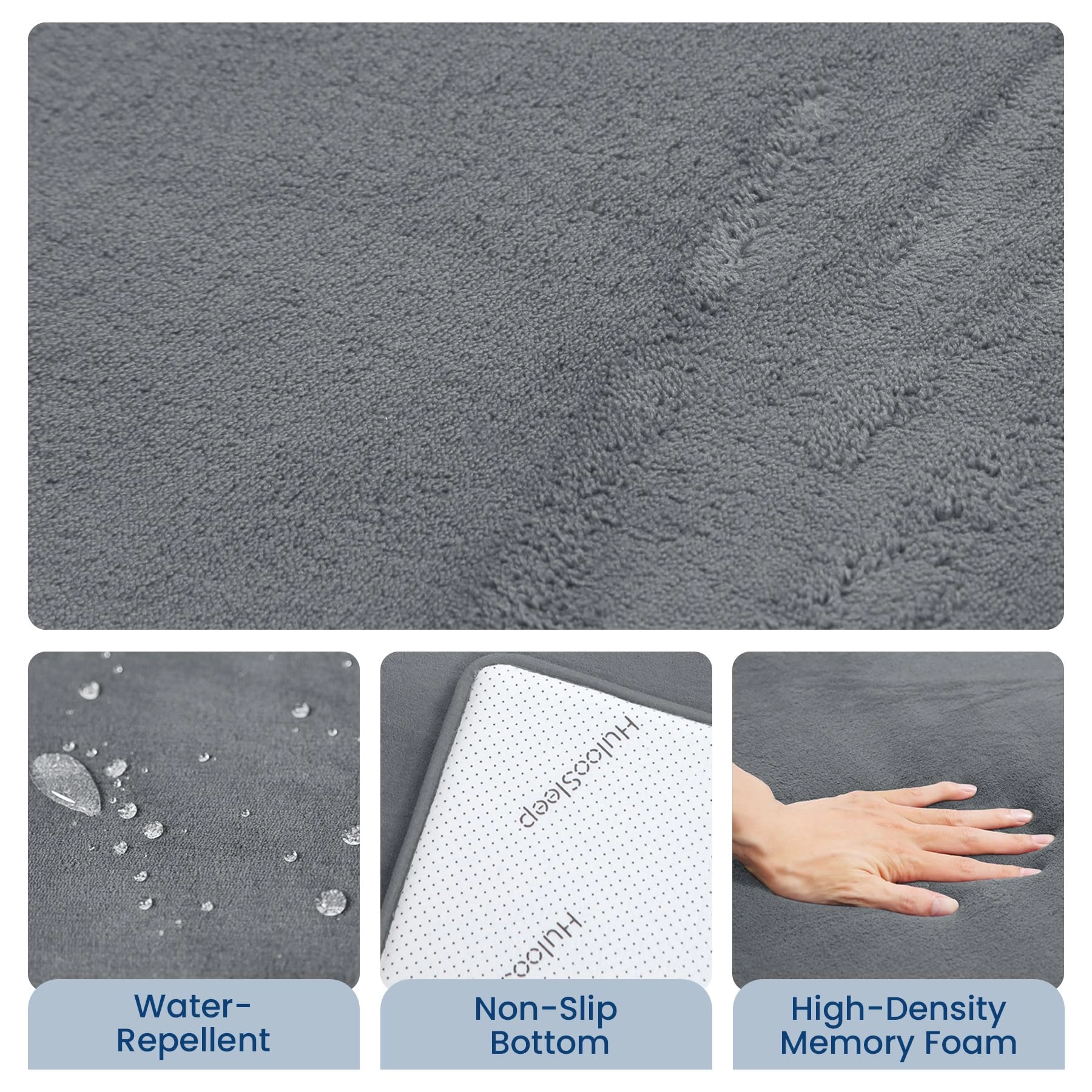 Baby Play Mat - 59"×71" 1.3" Thick Light Grey