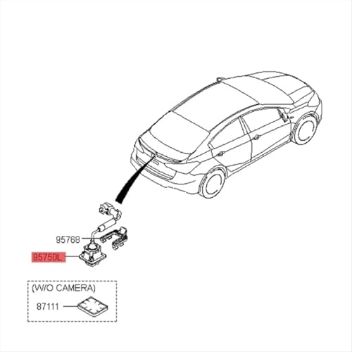 Rear View Back-Up Camera - Compatible With Kia For Forte 2014 2015 2016 95760A7720
