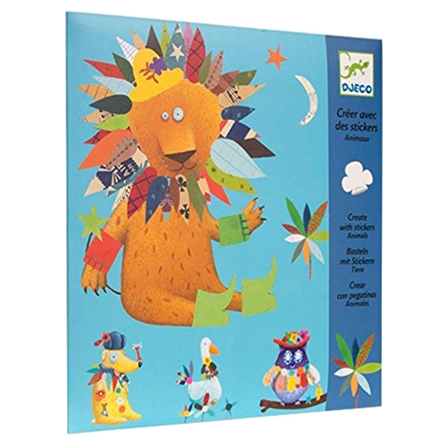 Create Animals Activity Sticker Book Safe Adhesive 6 pcs