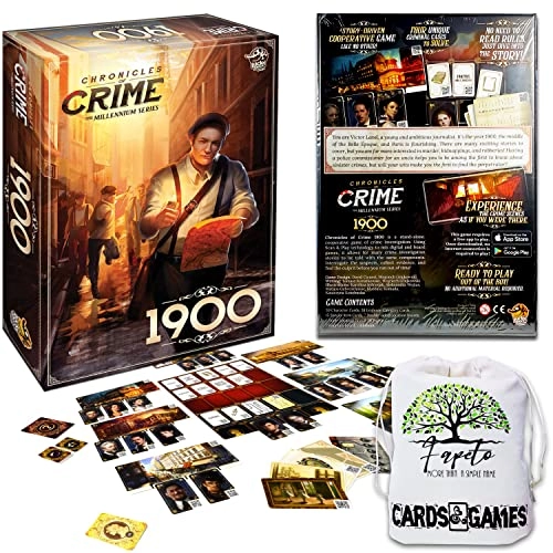 Chronicles of Crime: 1400 + Chronicles of Crime: 1900 + Drawstring Bag - Random Color