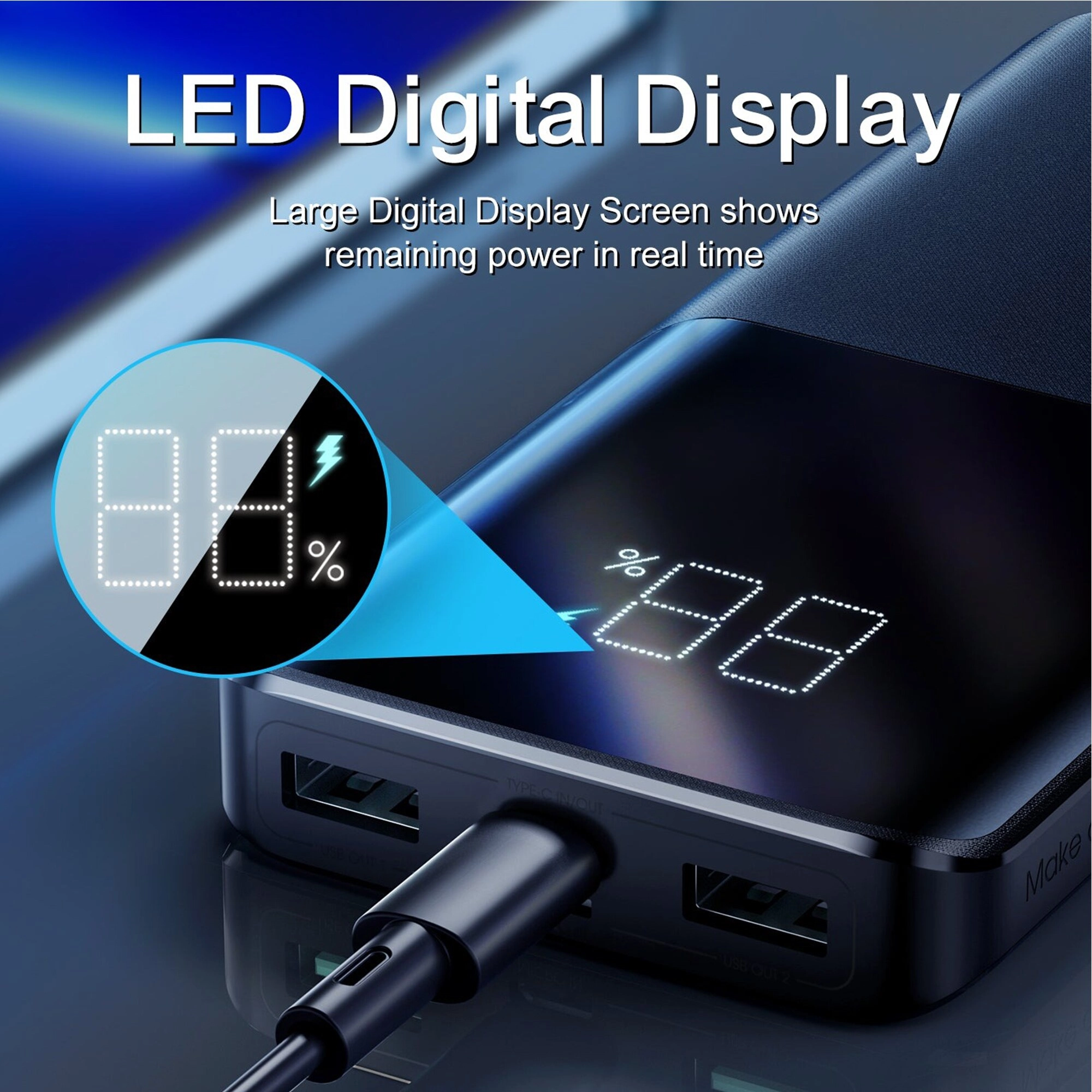 PB191 - 10000mAh 5 Watt 2 USB-A 1 USB-C