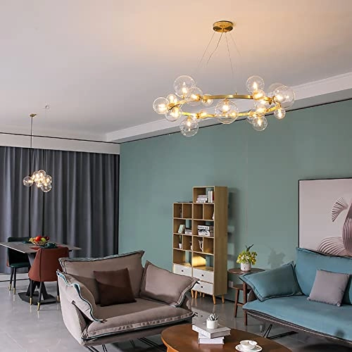 Full Copper Glass Chandelier - 7 Heads 90*27*30cm