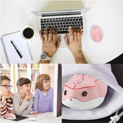 Kawaii Hamster Silent Optical Mouse - USB