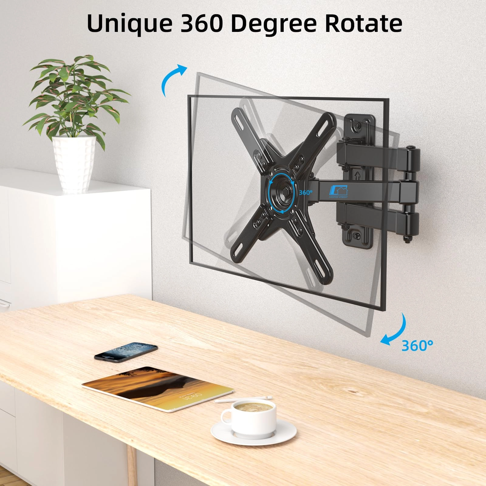 Full Motion TV Wall Mount Bracket - 20kg 17-42 Inch
