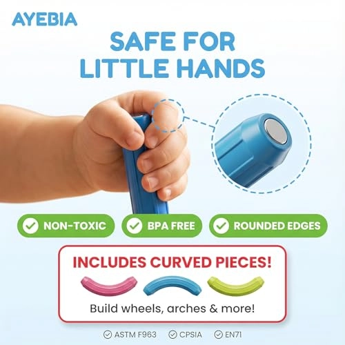 Magnetic Building Sticks - STEM Educational Montessori