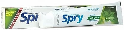 Spry Xylitol Fluoride Natural Spearmint Toothpaste Adults 5 Oz