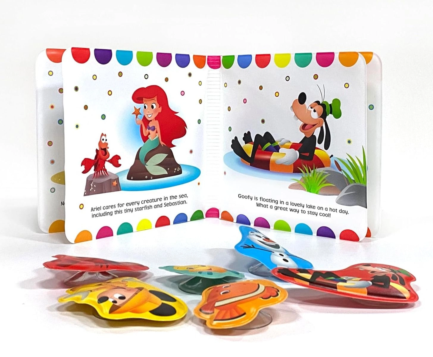 Disney Baby Bath Time Books - Waterproof 6 suction cup figures