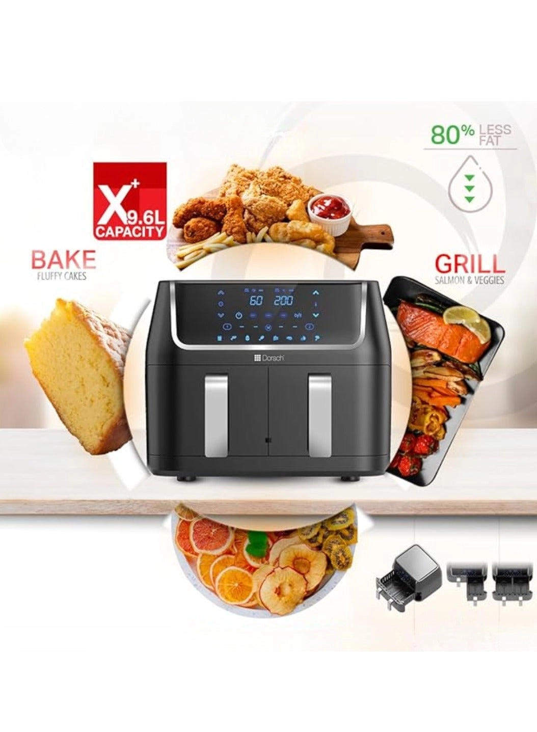 Dual Basket Air Fryer AF-800