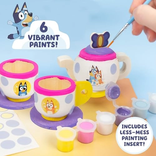 Bluey Paint & Play Tea Set - 6 pcs
