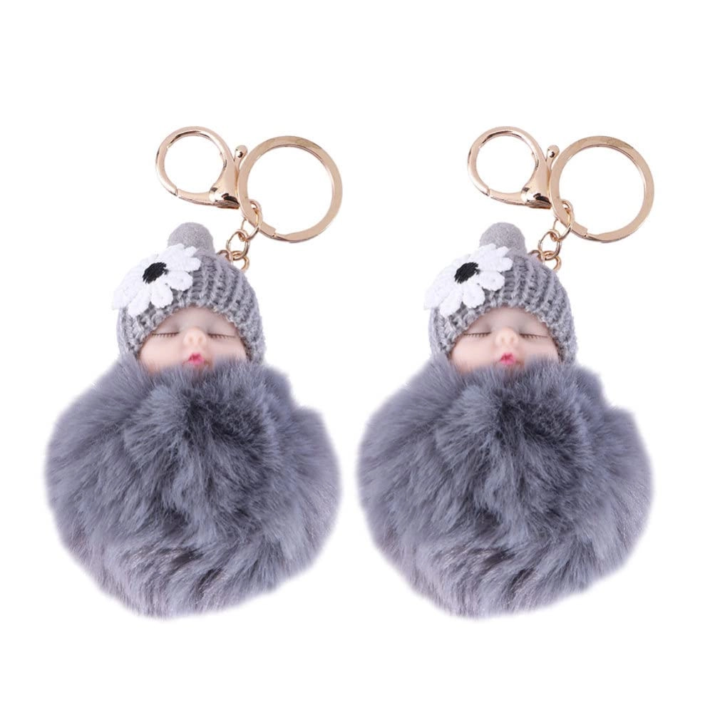 XTGHL Doll Pompom Keychain