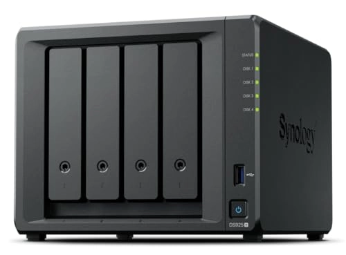 DS925+ + NAS hard drive + External SSD 4-Bay 48TB - External 512GB SSD