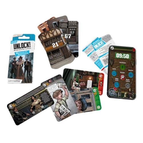 Unlock! Mini Adventure Murder in Birmingham - Card Game (Spanish)