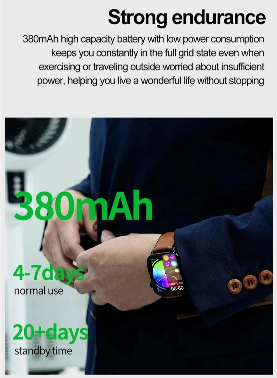 Glucose Monitoring Smart Watch - ECG Bluetooth Call SpO2