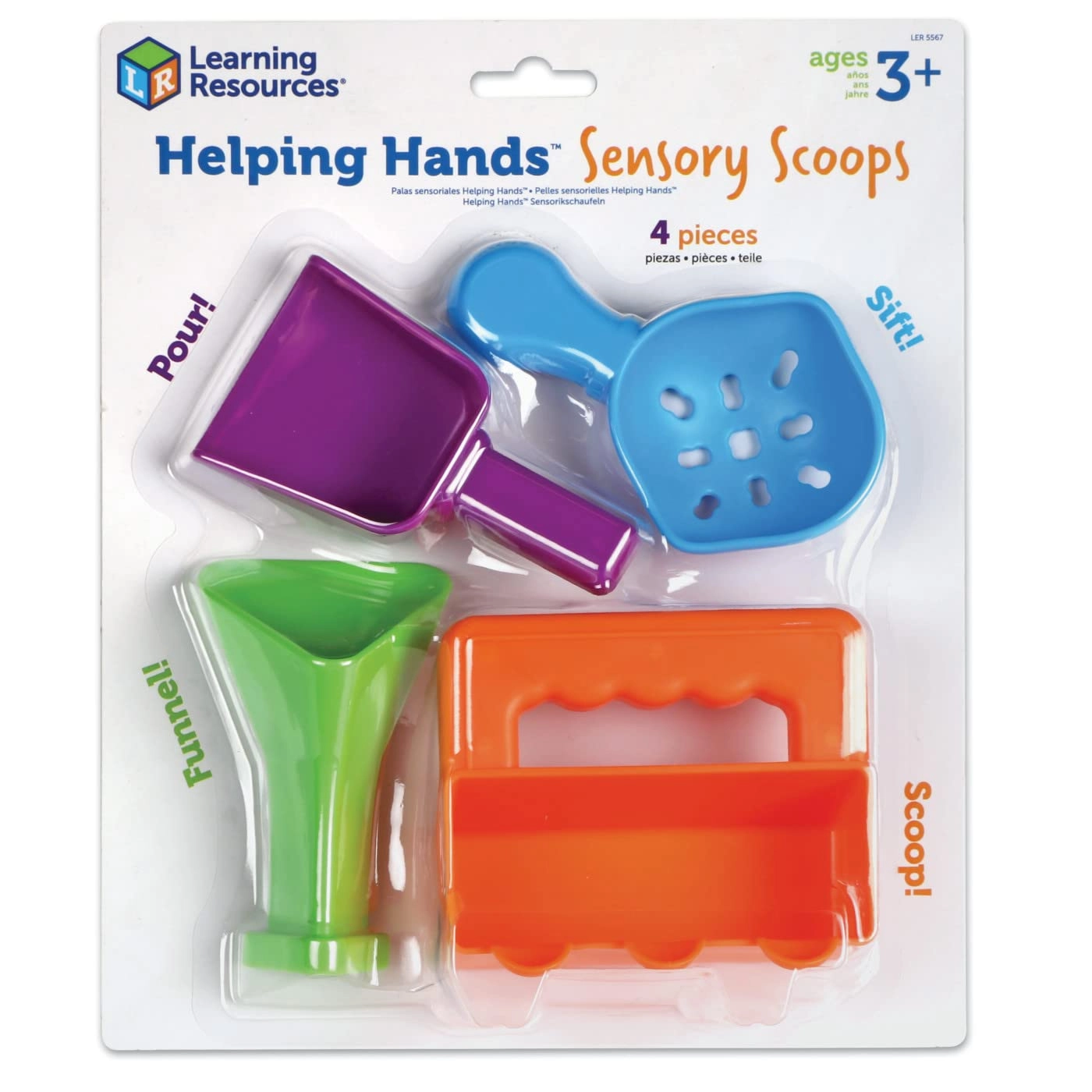 MZA STORES Helping Hands Sensory Scoops - 3+ 4 pieces