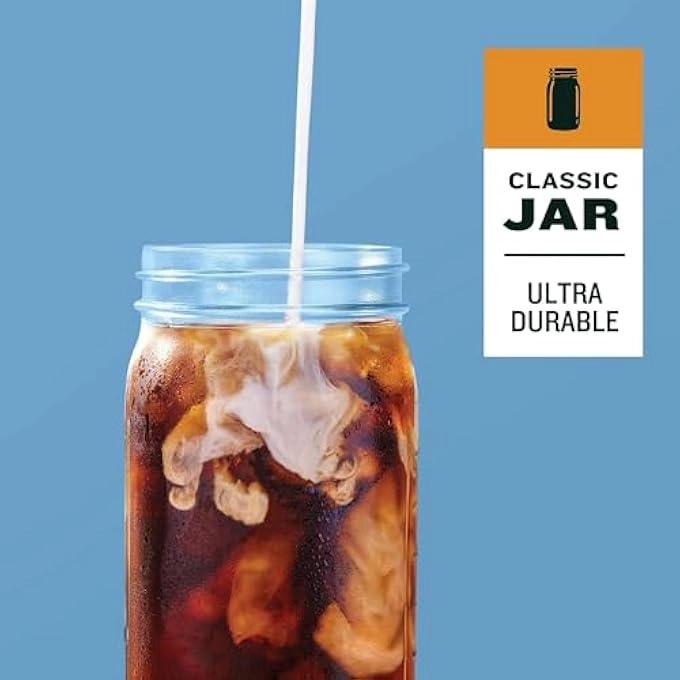 Cold Brew Mason Jar Pitcher - 64Oz Stainless Steel Mesh Filter