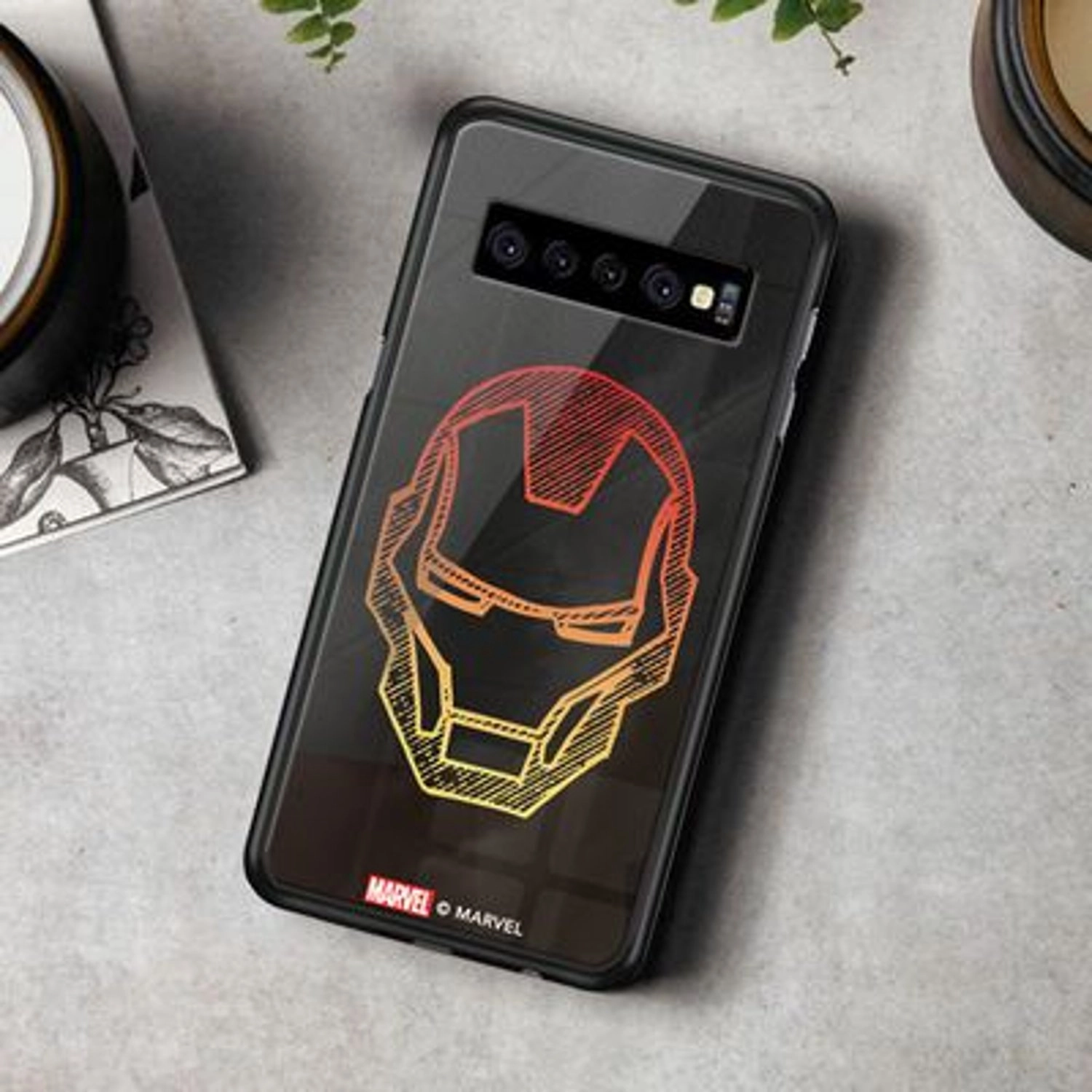Iron Man Face Cover Back Case for Galaxy S10
