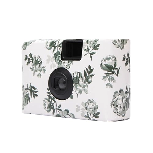 Retro Film Camera - 17pcs manual film Peony flower pattern