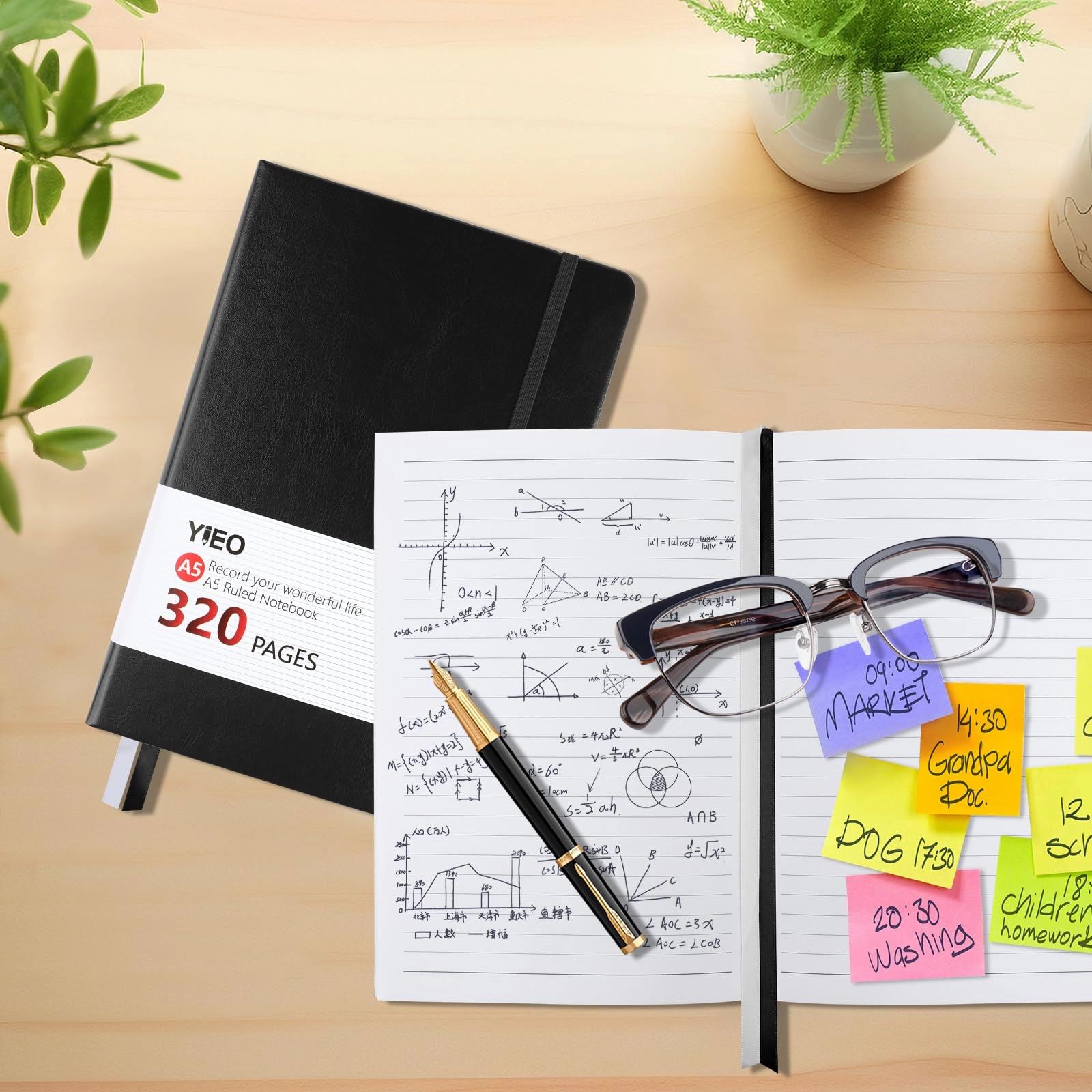 Notebook A5 Hardcover - Lined 160 Sheets