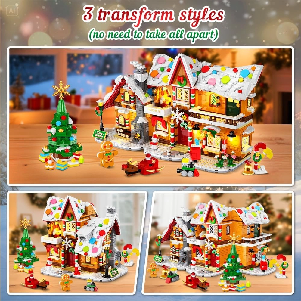 Christmas Building Toy Set - 1452 pcs