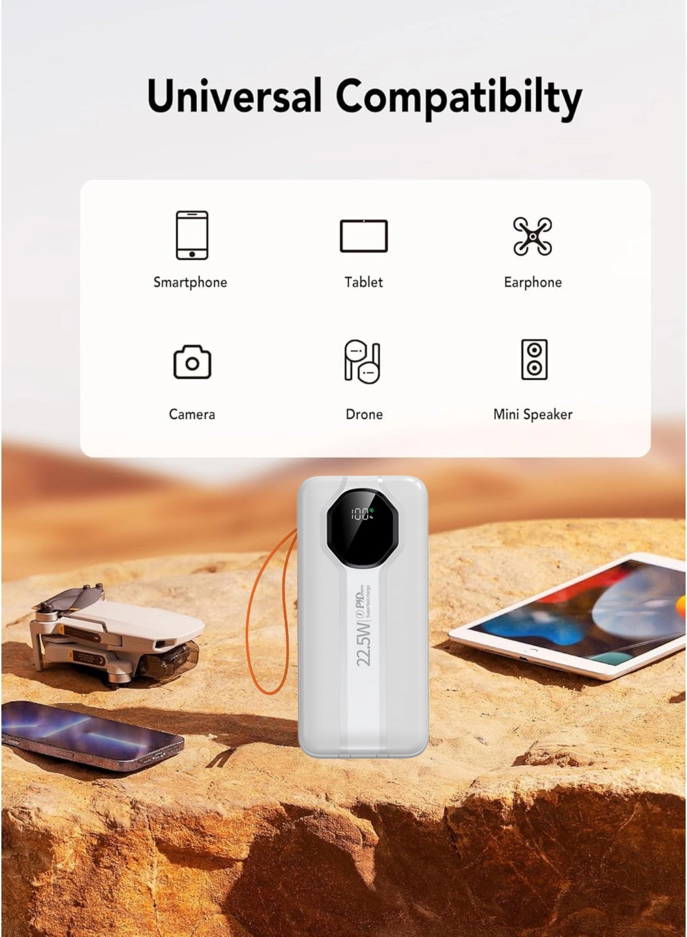 N60 - 50000mAh 22.5W Fast charging 4 USB-A 2 PD