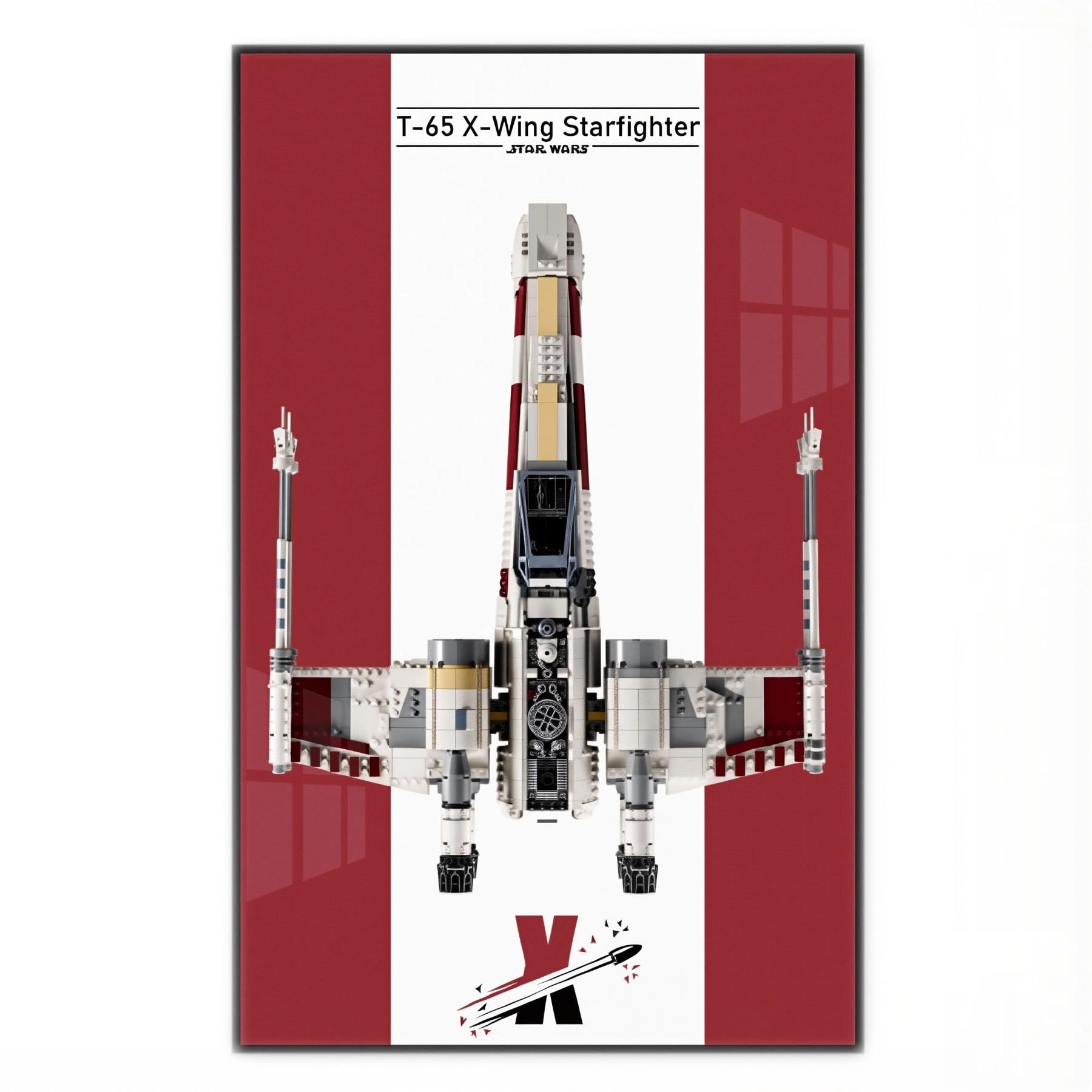 CHIFENMS Display Wallboard for LEGO 75355 UCS X-Wing Fighter - 50X80cm