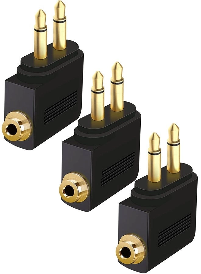 Tersely Airplane Headphone Audio Adapter - for Bose Beats 3.5mm Male to Female Pack
