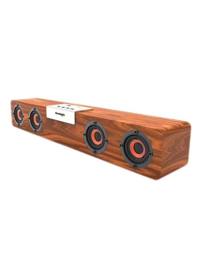 Smalody Retro Wireless Bluetooth Subwoofer - Brown 1.48 KG