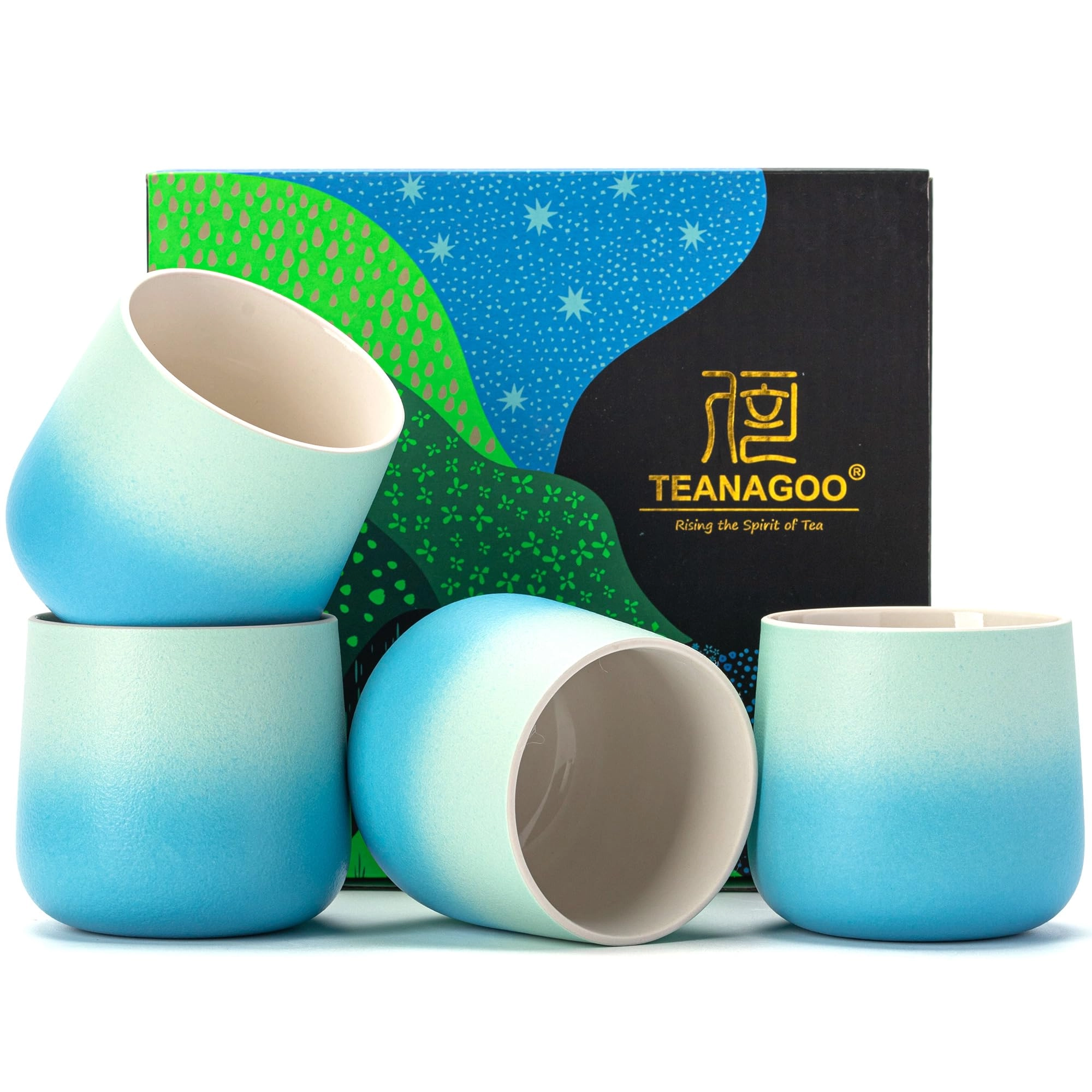 Ceramic Japanese Tea Cup - 4 pcs - 205 ml