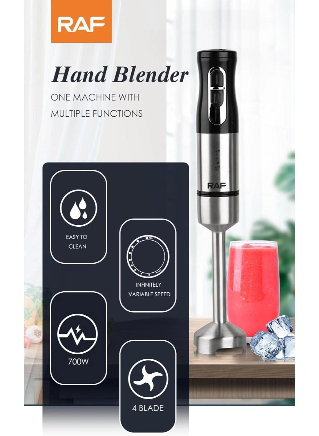 Blender Set - Stainless Steel Turbo Boost Chopper