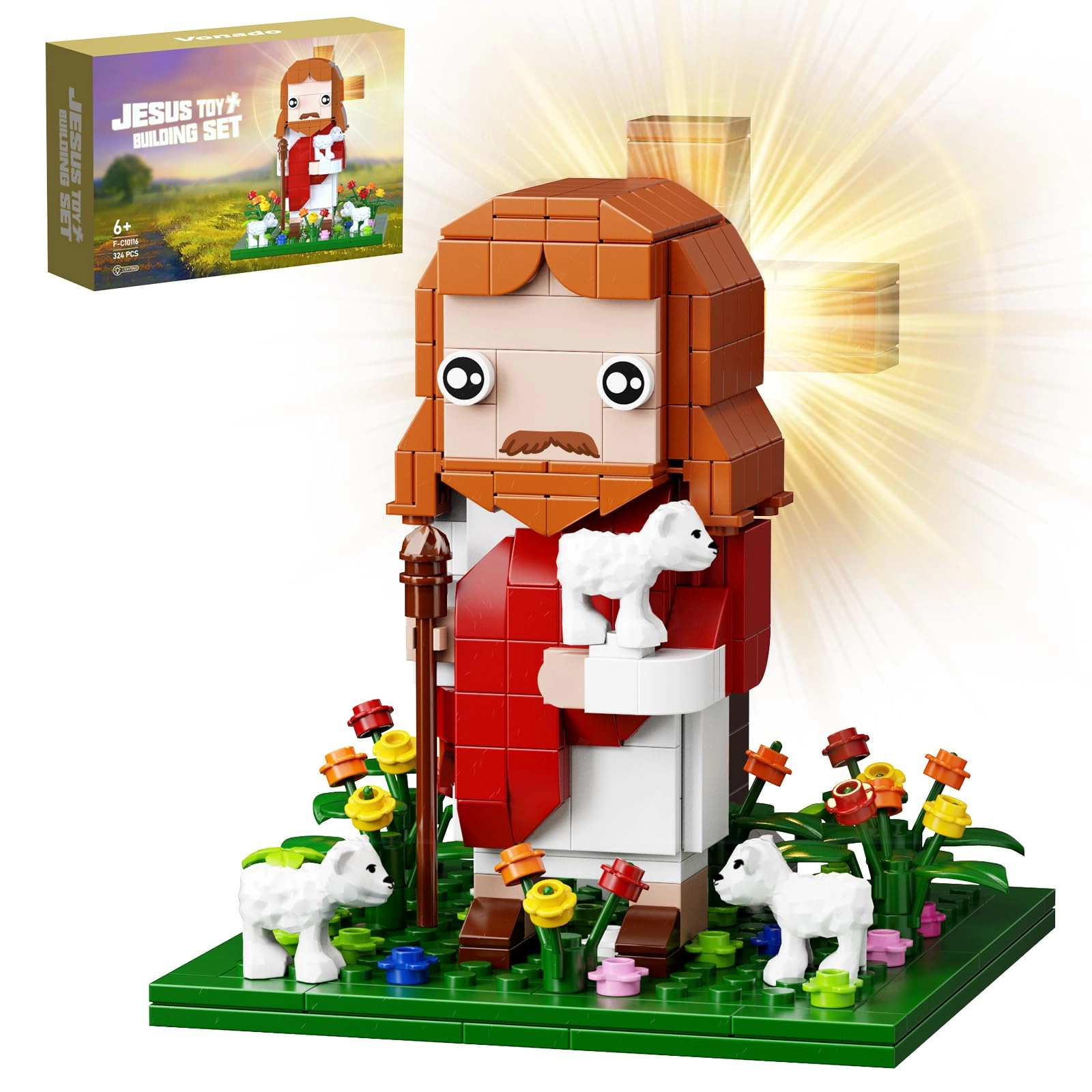 Vonado Jesus Building Block Set - The Shepherd God 324 pcs