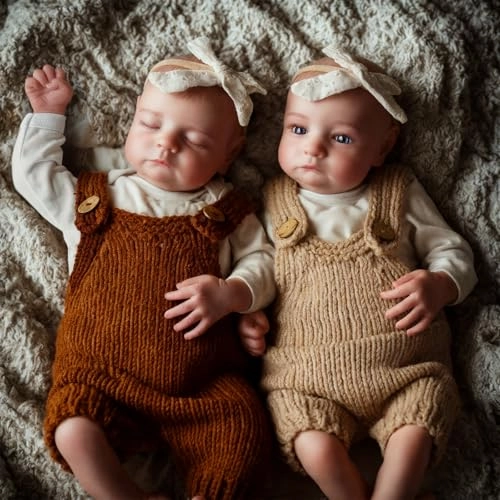 Reborn Baby Doll - 20 Inch Soft Cloth Body Twin Boys Bundle