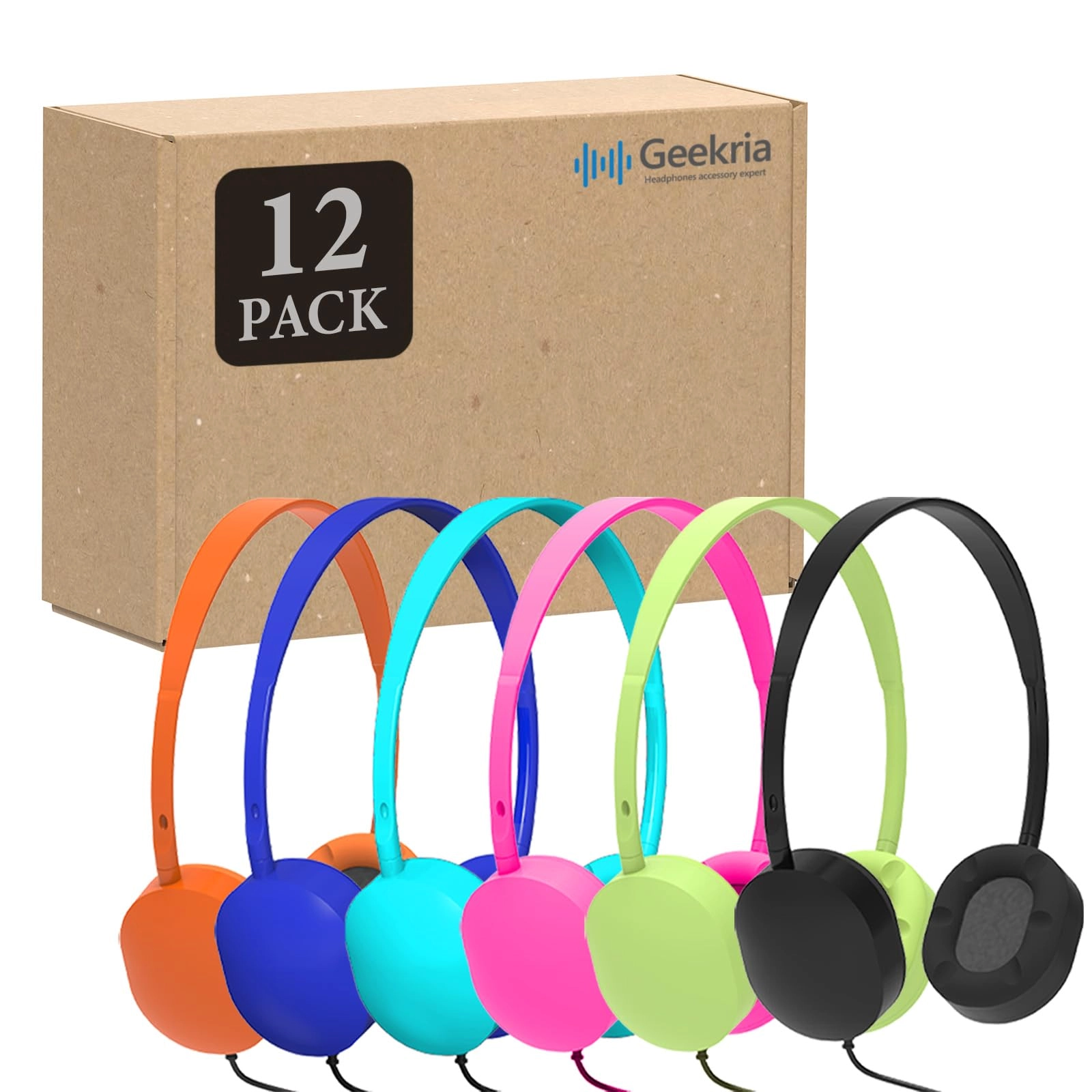 GEEKRIA EJL25-12 Wired Headphone 24 Pack