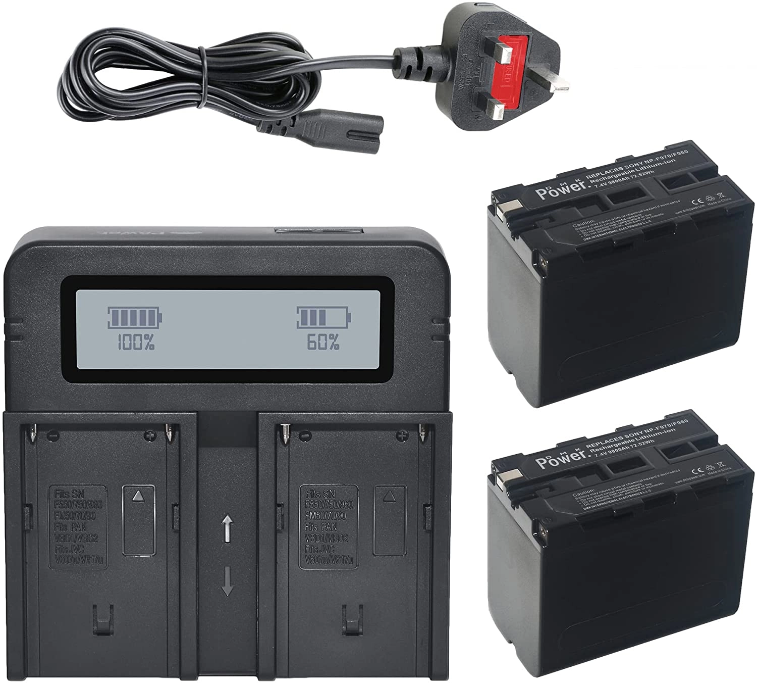 DMK Power NP-F970/NP-F960 - 9800mAh + DC-03