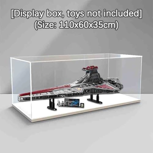 Acrylic display case for Lego 75367 - 110x60x35cm 5mm White Base
