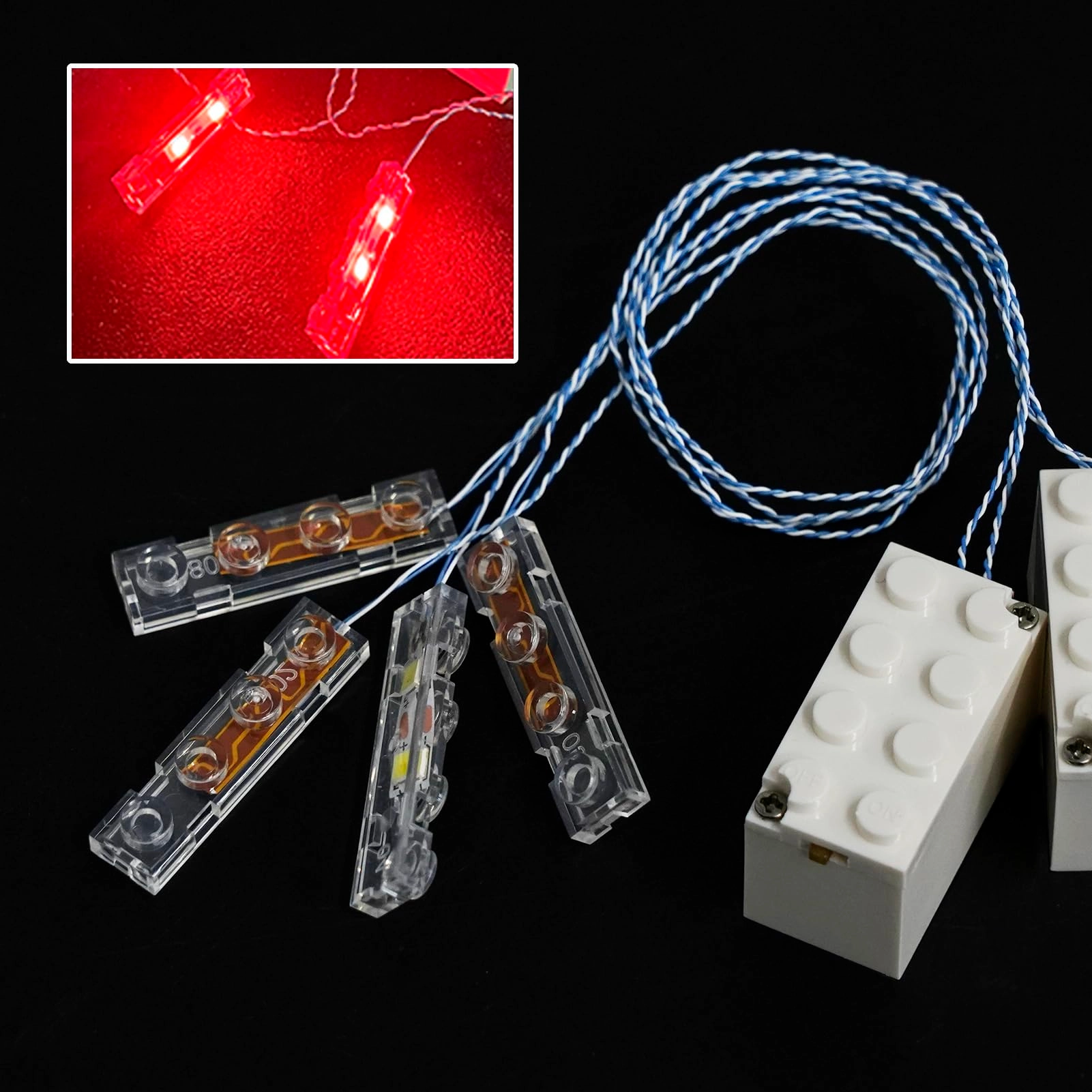 Light Up Bricks - 1X4 LED Colorful
