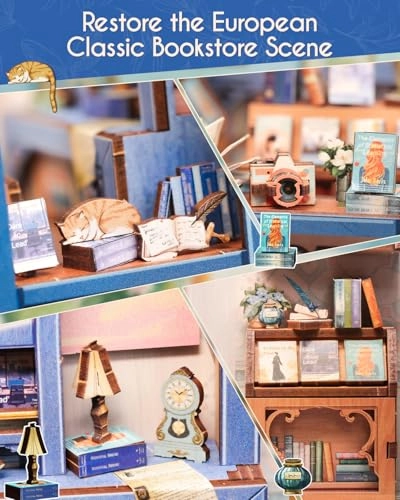 Book Nook - Miniature House Wooden 3D Puzzle