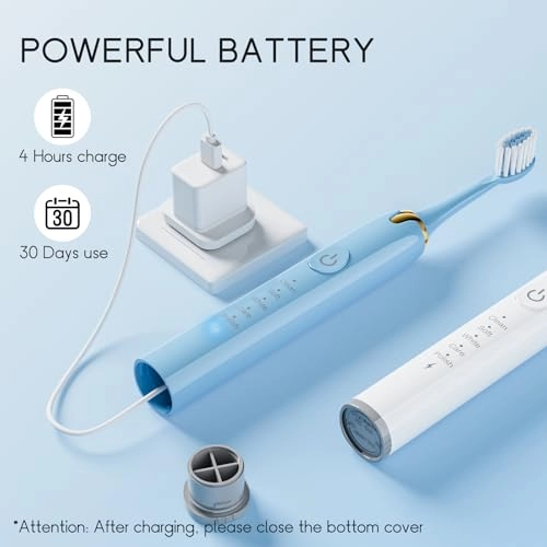 Sonic Electric Toothbrush - 42,000 VPM 2 Minute Timer 5 Modes Pack