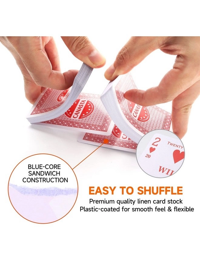 Canasta Cards - 6-Deck Red