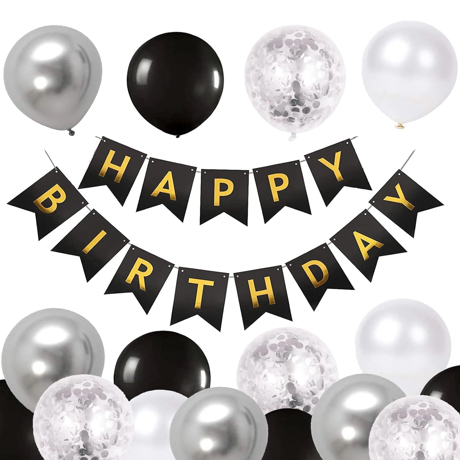 Happy Birthday Banner - 16pcs Birthday
