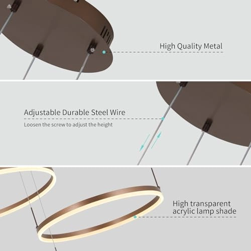 Modern LED Chandelier - 3000K-6000K Dimmable