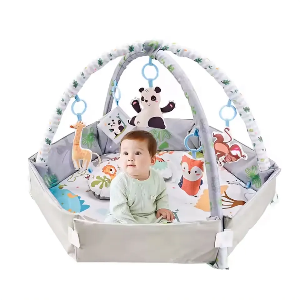 Plush Safari Theme Playmat - 0 month & above