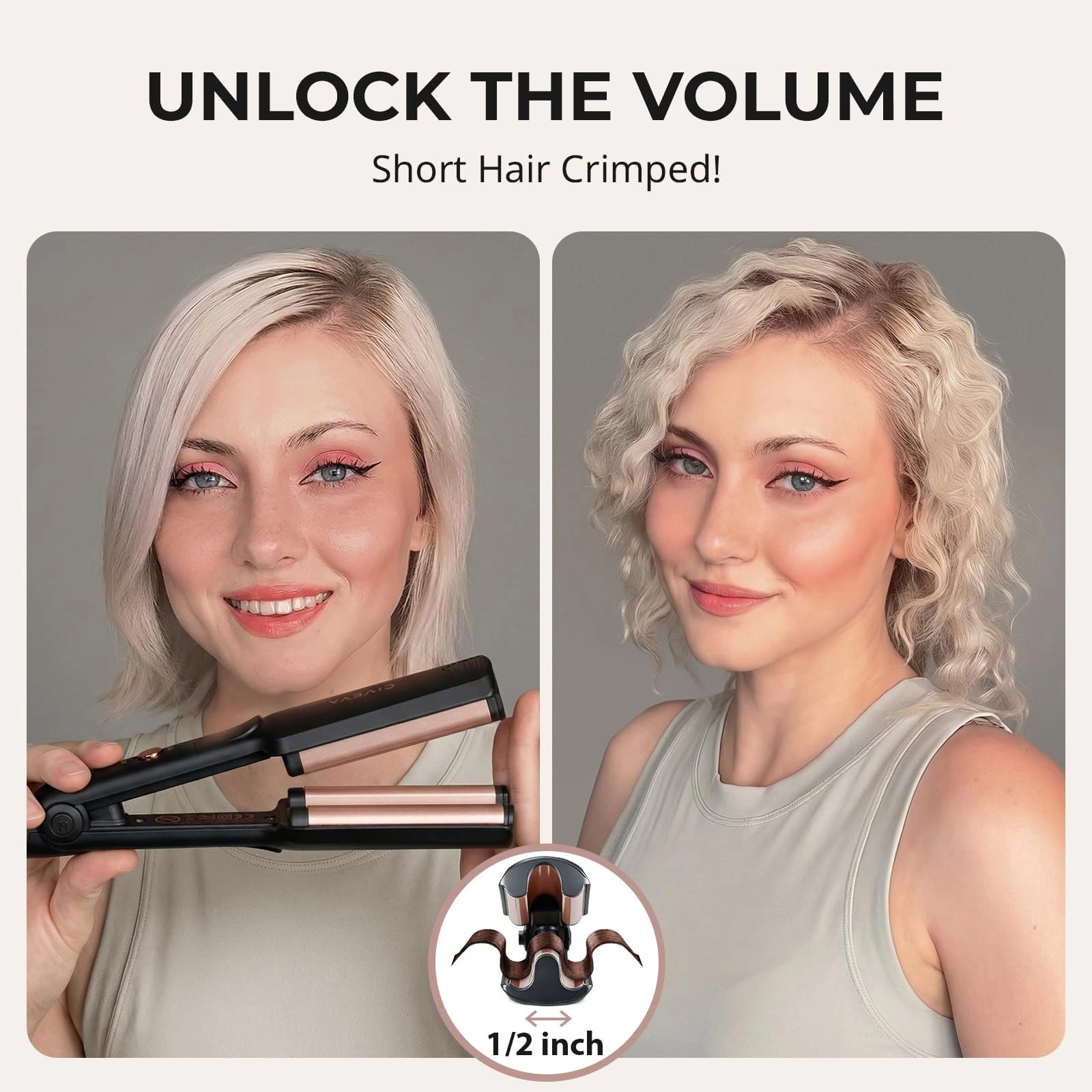 Mini Hair Crimper - 1/2 inch