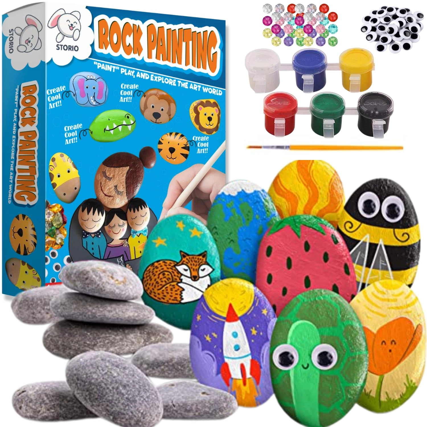Storio, Storio Rock Painting Kit - 4+ years 1 piece