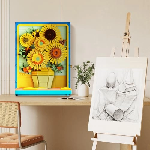 Rotatable Sunflower Building Set - semi-3D Table Centerpiece