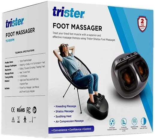 TS-08700 Foot Massager - Shiatsu Air Compression Soothing Heat