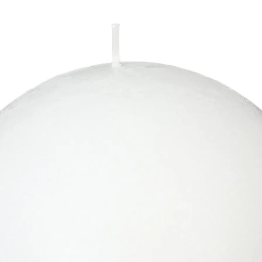 Olia Rustic Wax Ball Candle - 10 cm 45 hours White