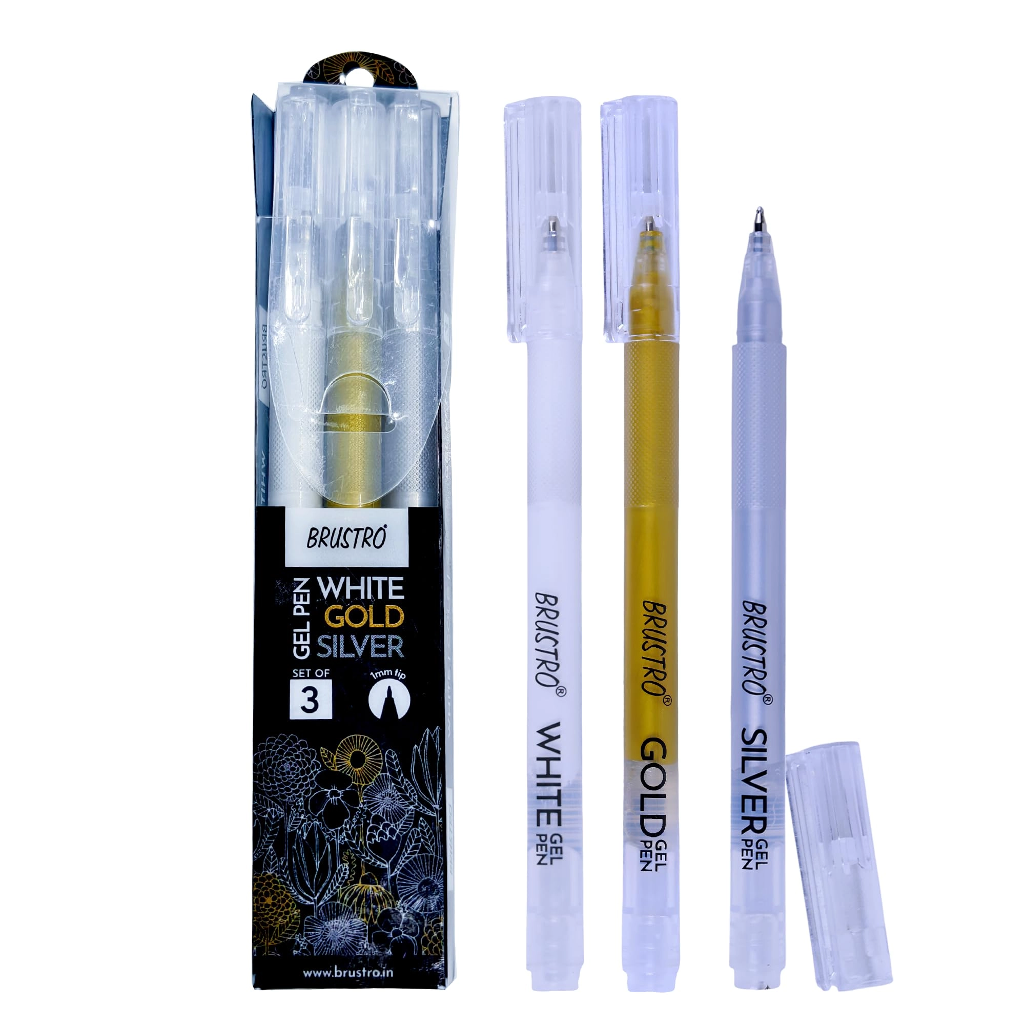 BRUSTRO Gel Pen - Set of 3 1mm